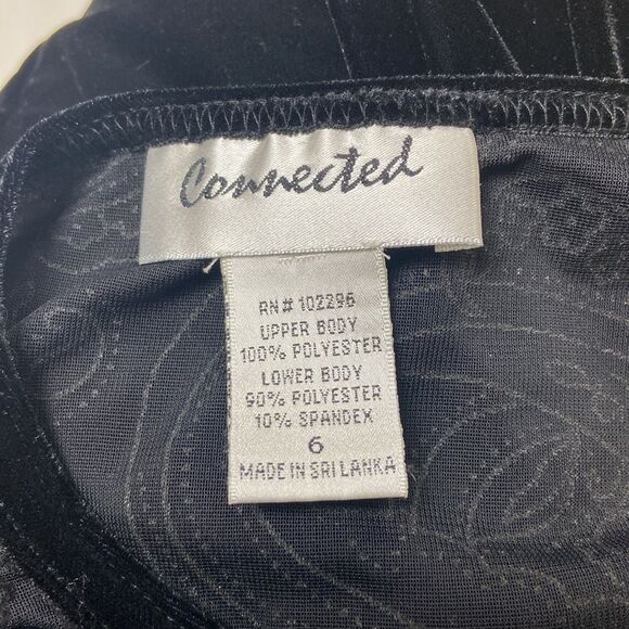 Vintage Connected Velvet Woman Dress Size 6 - Picture 11 of 12